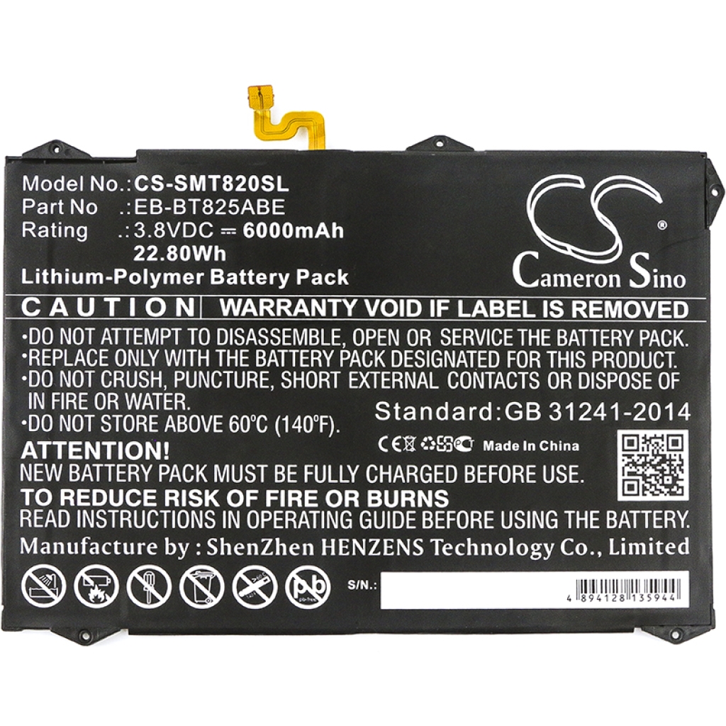 Batterijen Vervangt EB-BT825ABE