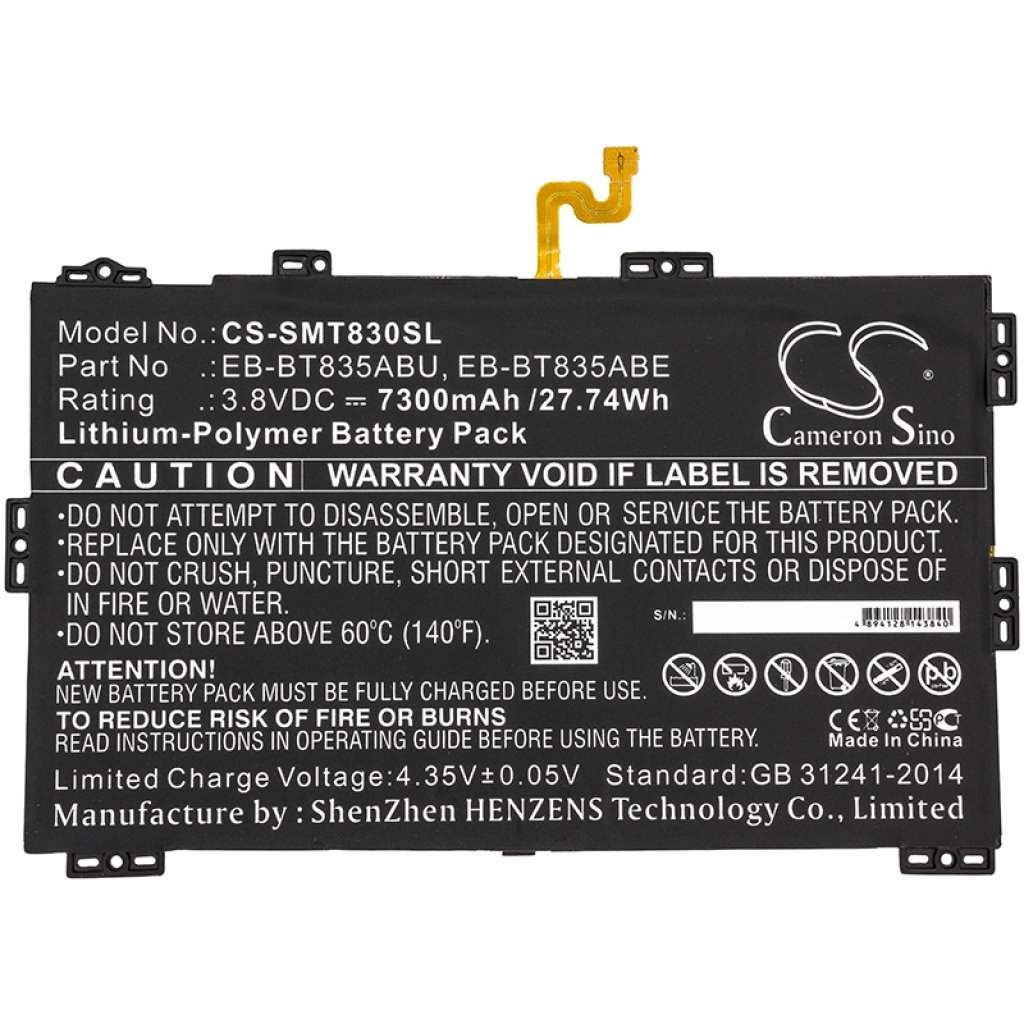 Tablet batterijen Samsung CS-SMT830SL