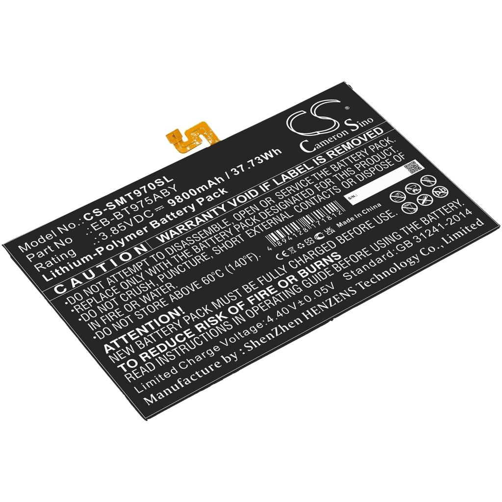 Tablet batterijen Samsung CS-SMT970SL