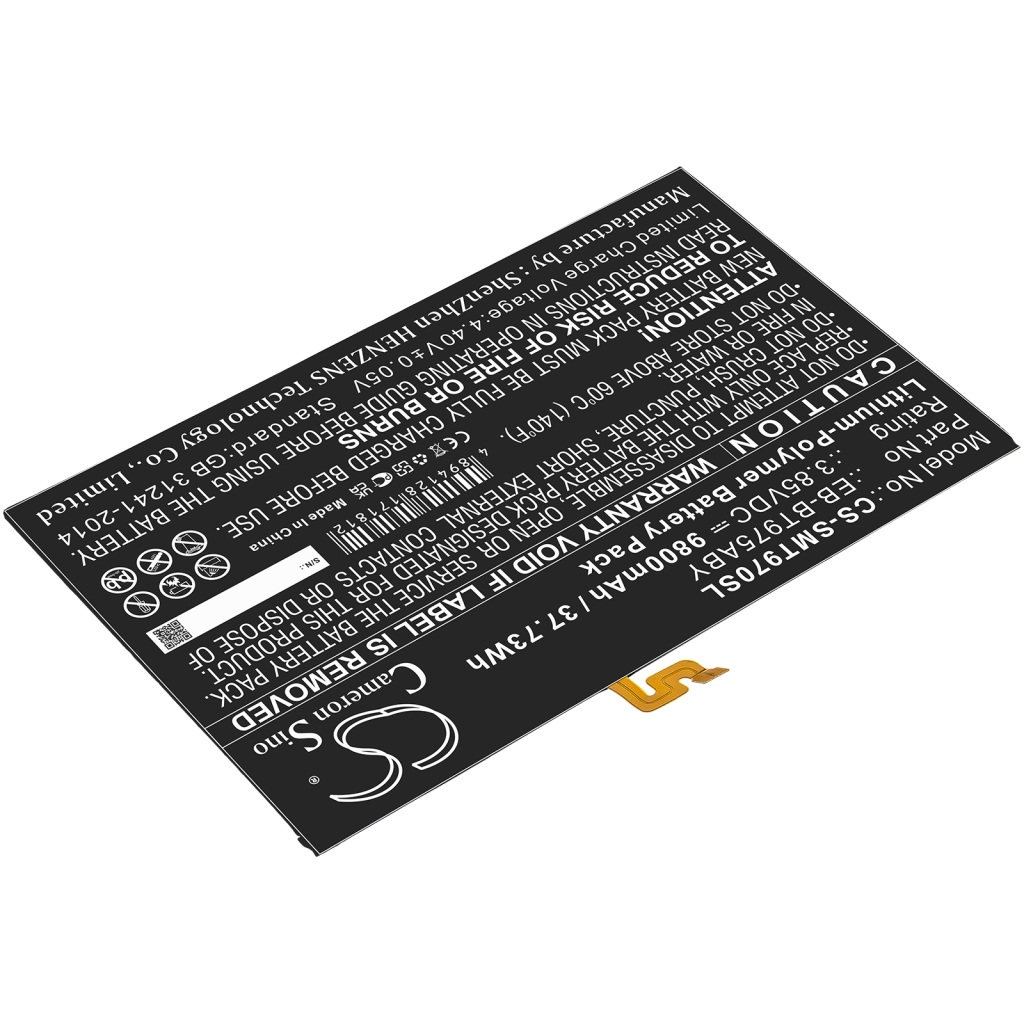 Tablet batterijen Samsung CS-SMT970SL