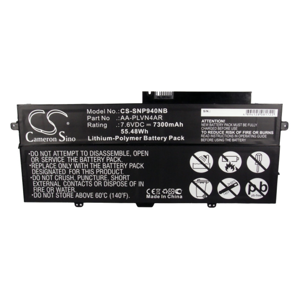 Notebook batterij Samsung CS-SNP940NB