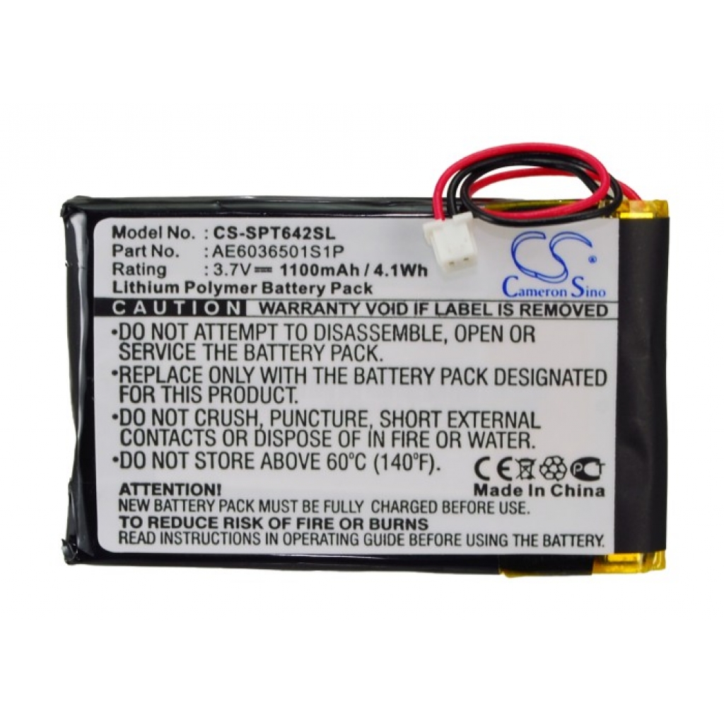 GPS, Navigator Batterij Spetrotec CS-SPT642SL