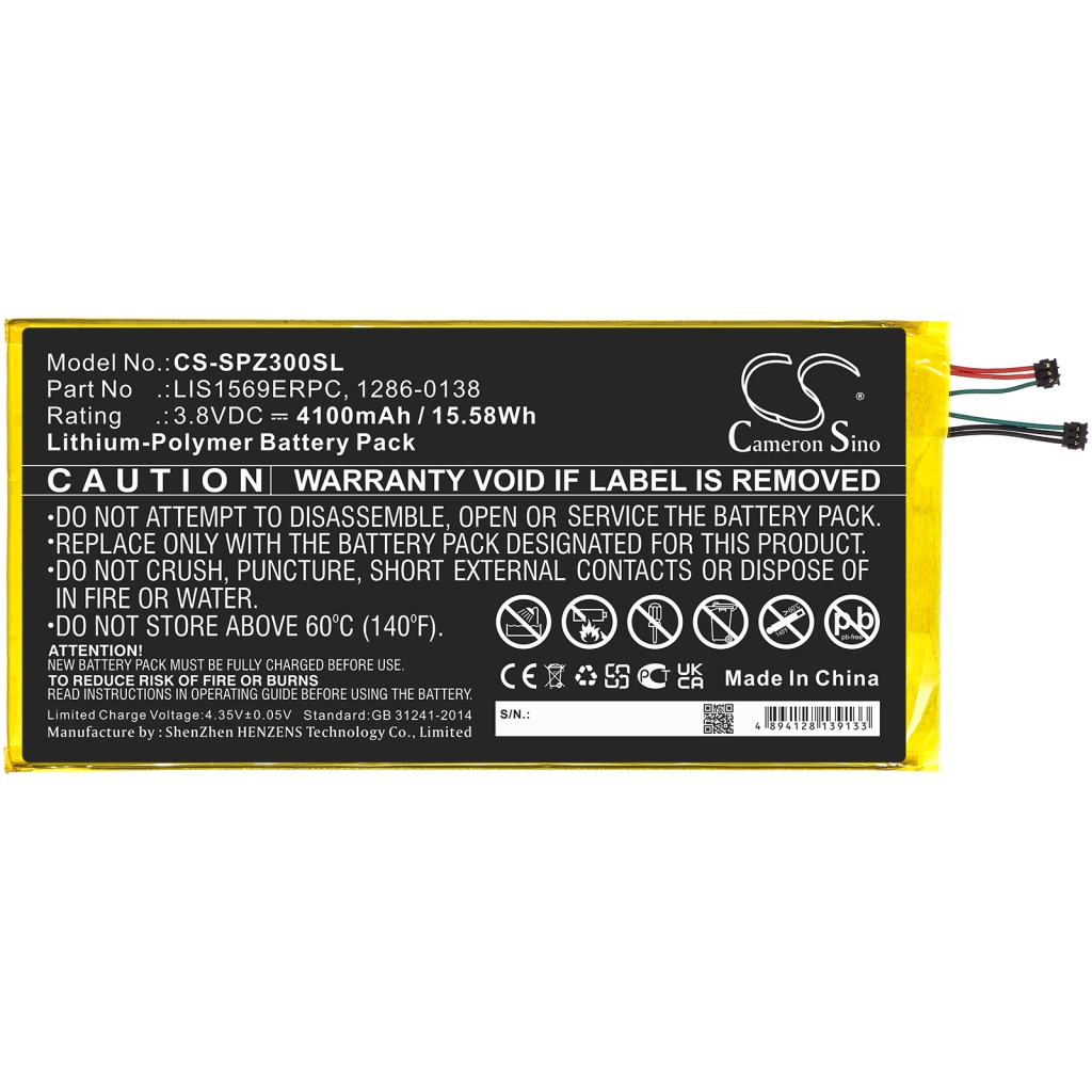 Tablet batterijen Sony CS-SPZ300SL