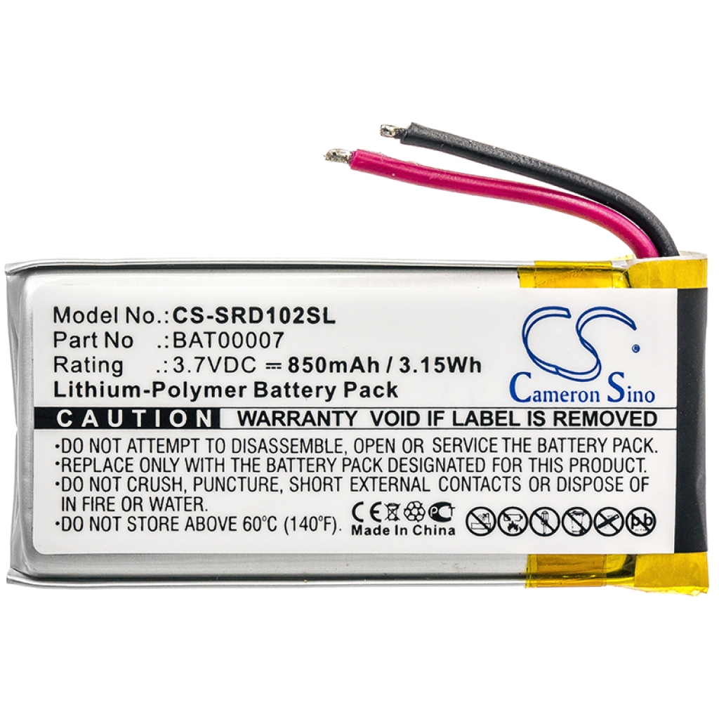 Batterijen Batterij voor draadloze headset CS-SRD102SL