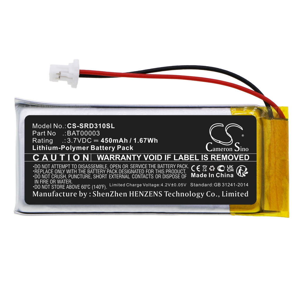 Batterijen Batterij voor draadloze headset CS-SRD310SL