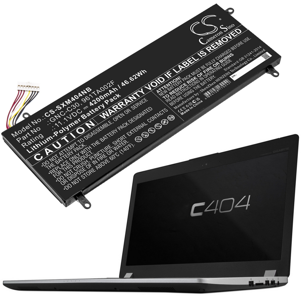 Notebook batterij Gigabyte CS-SXM404NB