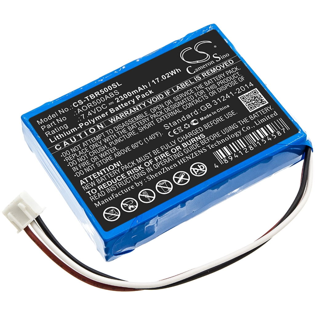 Compatibele batterijvervanging voor Tribrer AOR500ABS