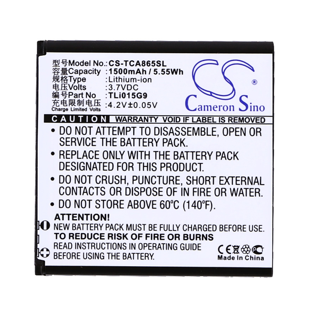 Batterijen Vervangt TLi015B1