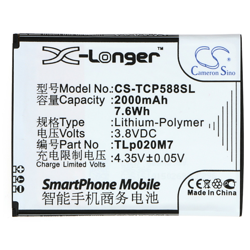 Batterij voor mobiele telefoon TCL CS-TCP588SL