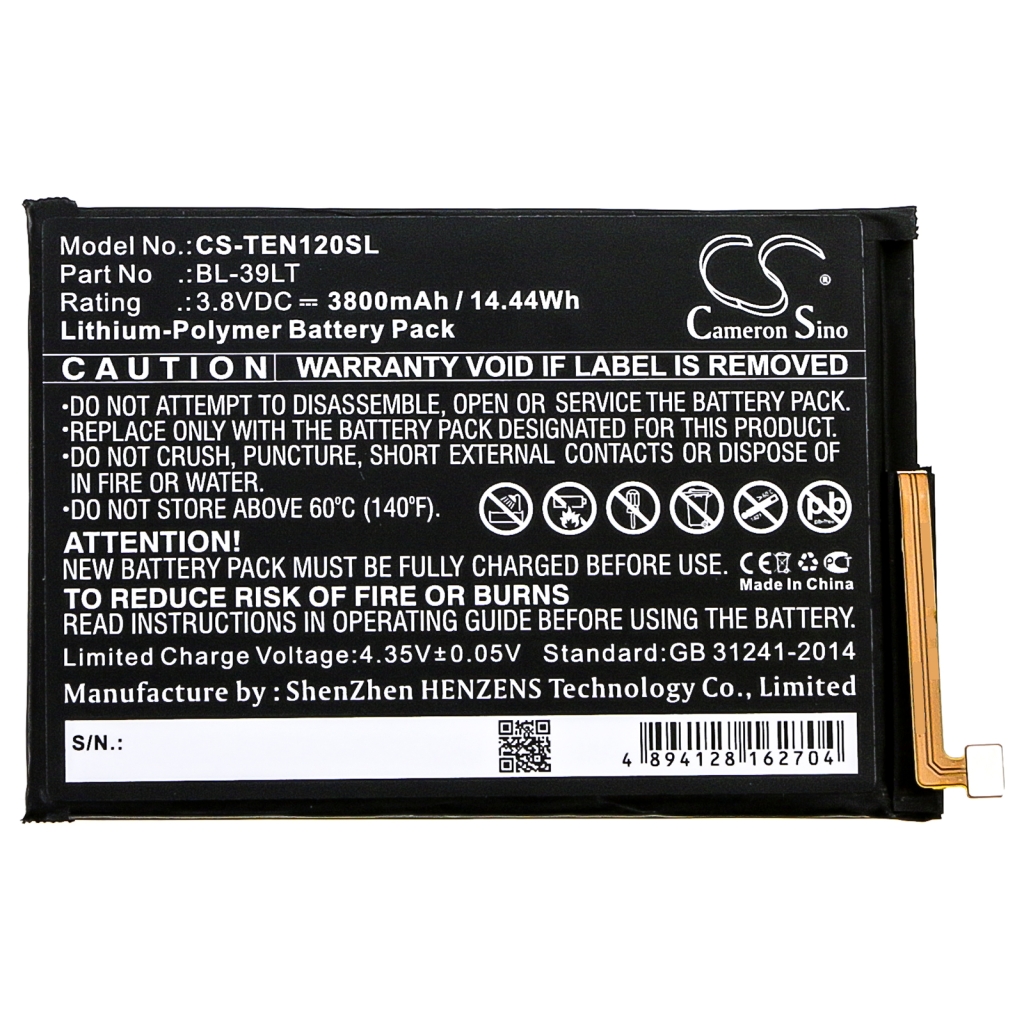 Batterij voor mobiele telefoon Tecno CS-TEN120SL