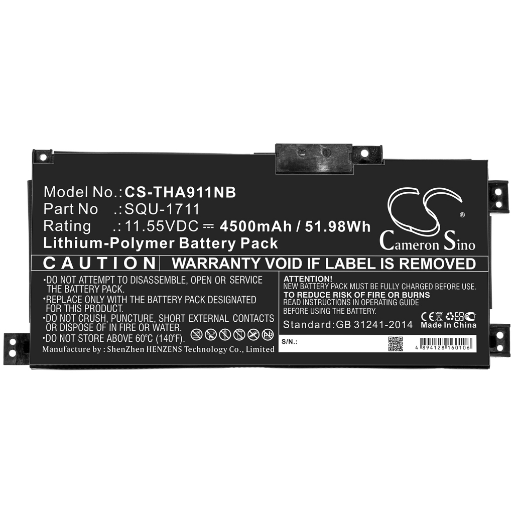 Notebook batterij Thunderobot 911S (CS-THA911NB)