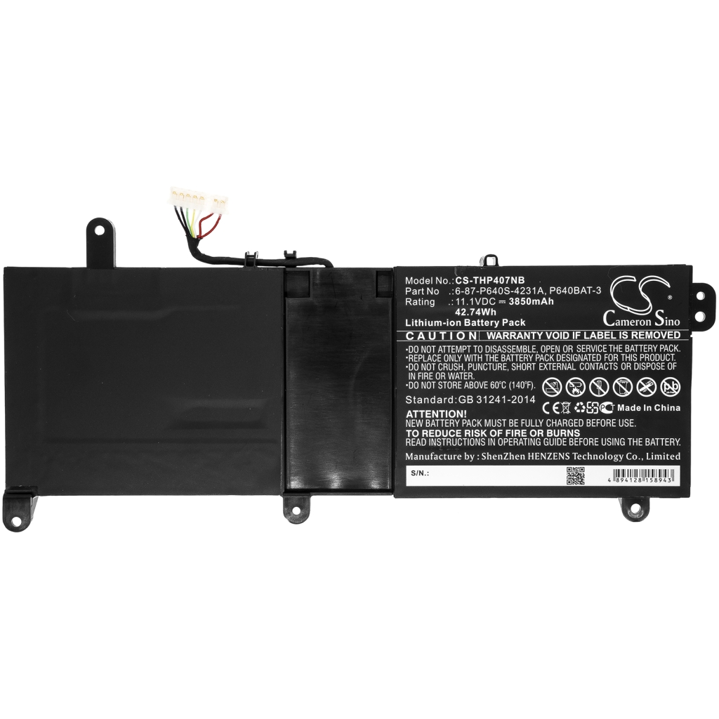 Notebook batterij Schenker XMG P407 (CS-THP407NB)