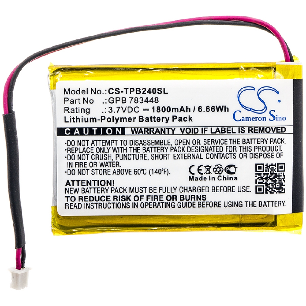 Batterij voor draadloze headset Telex PB24ND-TX (CS-TPB240SL)