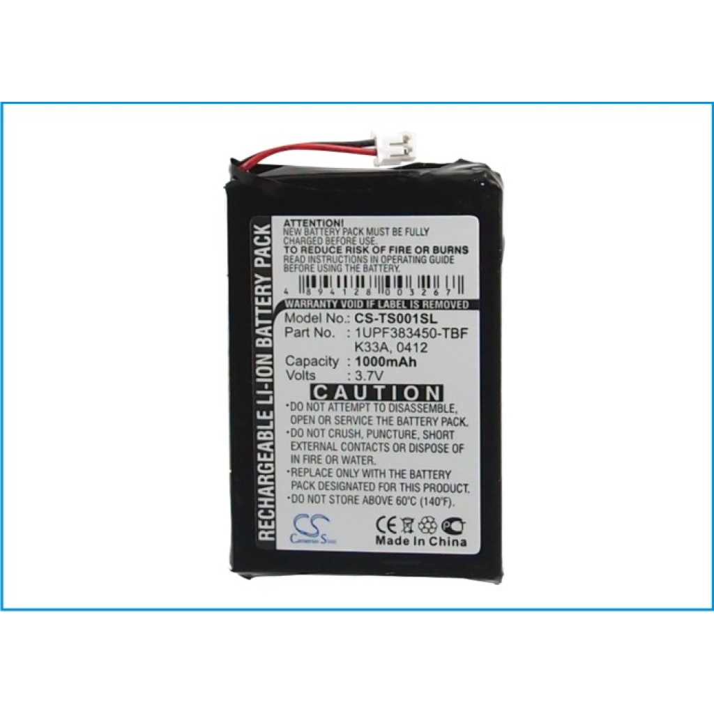 Batterij voor MP3, MP4, PMP Toshiba CS-TS001SL