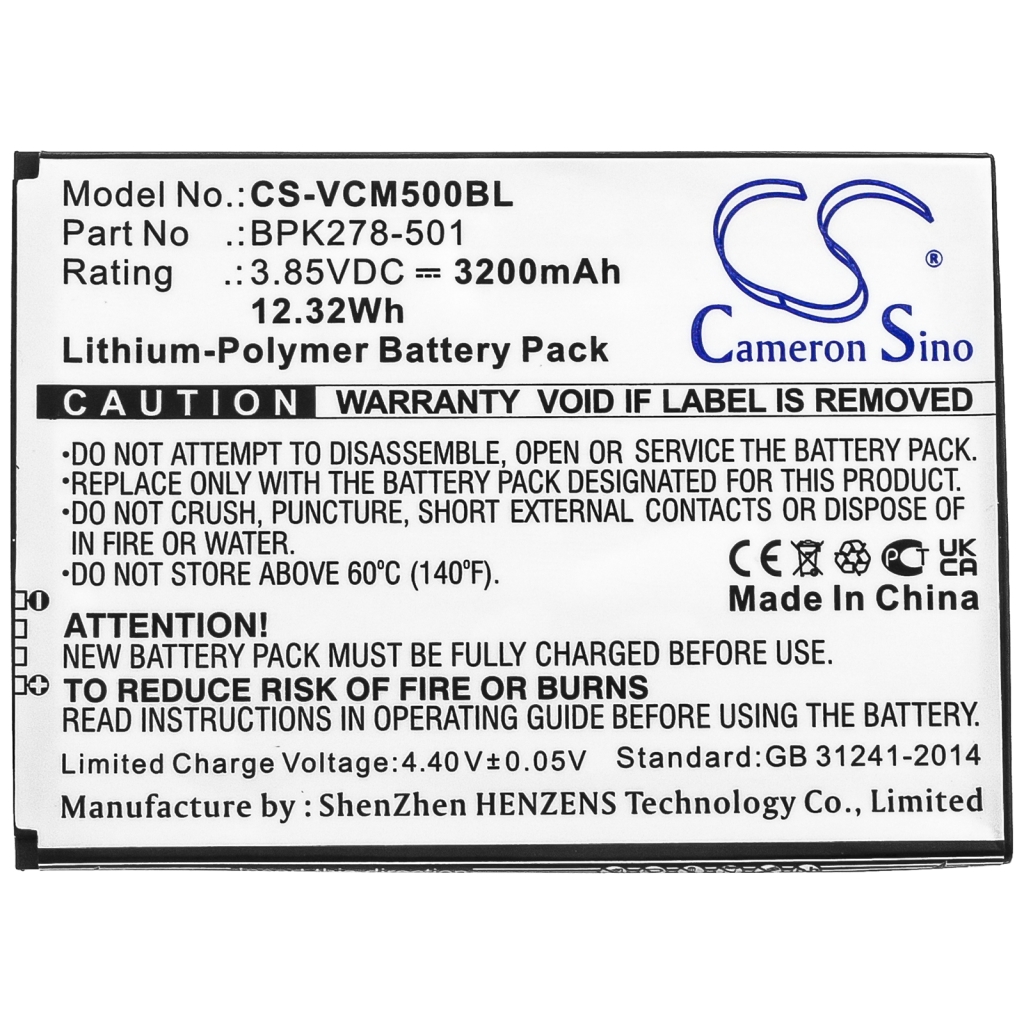 Batterij voor betaalterminal Verifone CS-VCM500BL