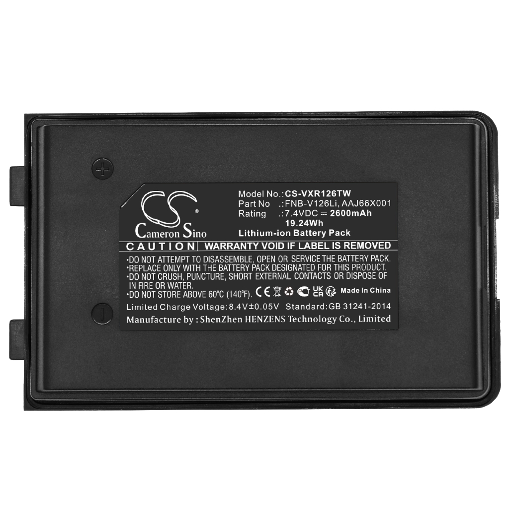 Batterij voor tweerichtingsradio Vertex standard CS-VXR126TW