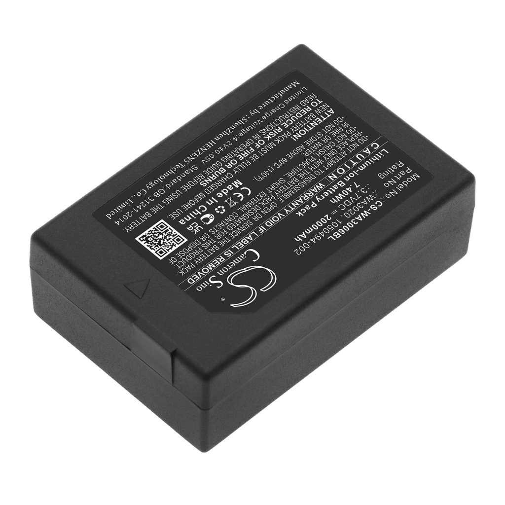 Batterij barcode, scanner Pantone S750