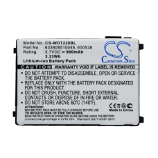 Compatibele batterijvervanging voor Unitech 1400-202501G,191-908304-200,201709,4006-0319,600538...