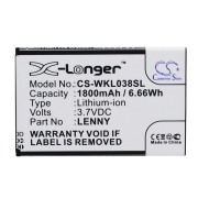 CS-WKL038SL<br />Batterijen voor   vervangt batterij LENNY