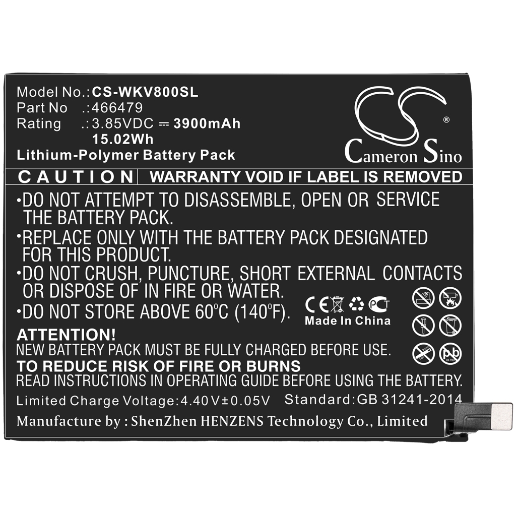 Batterij voor mobiele telefoon Sugar CS-WKV800SL