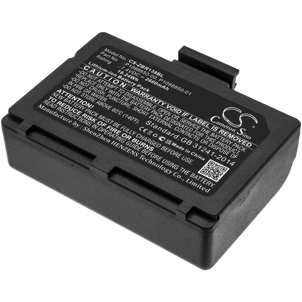 Printerbatterij Zebra CS-ZBR138BL