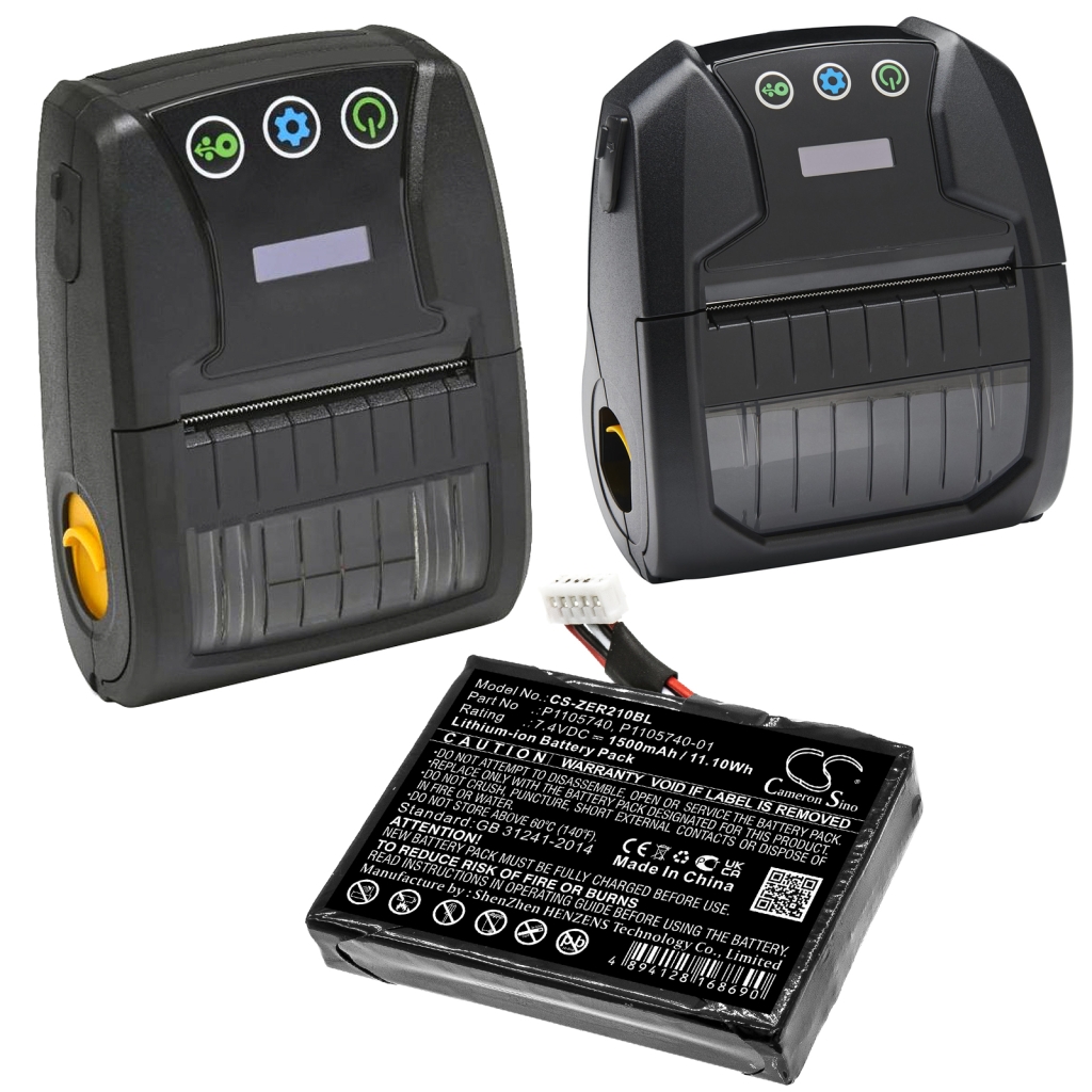 Printerbatterij Zebra CS-ZER210BL