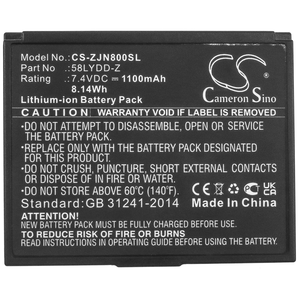 Batterijen Printerbatterij CS-ZJN800SL