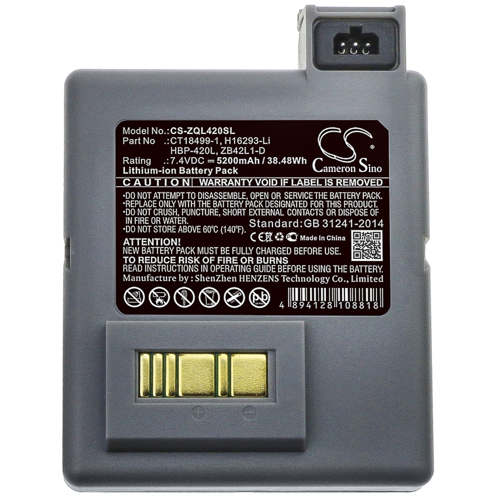 Printerbatterij Zebra CS-ZQL420SL