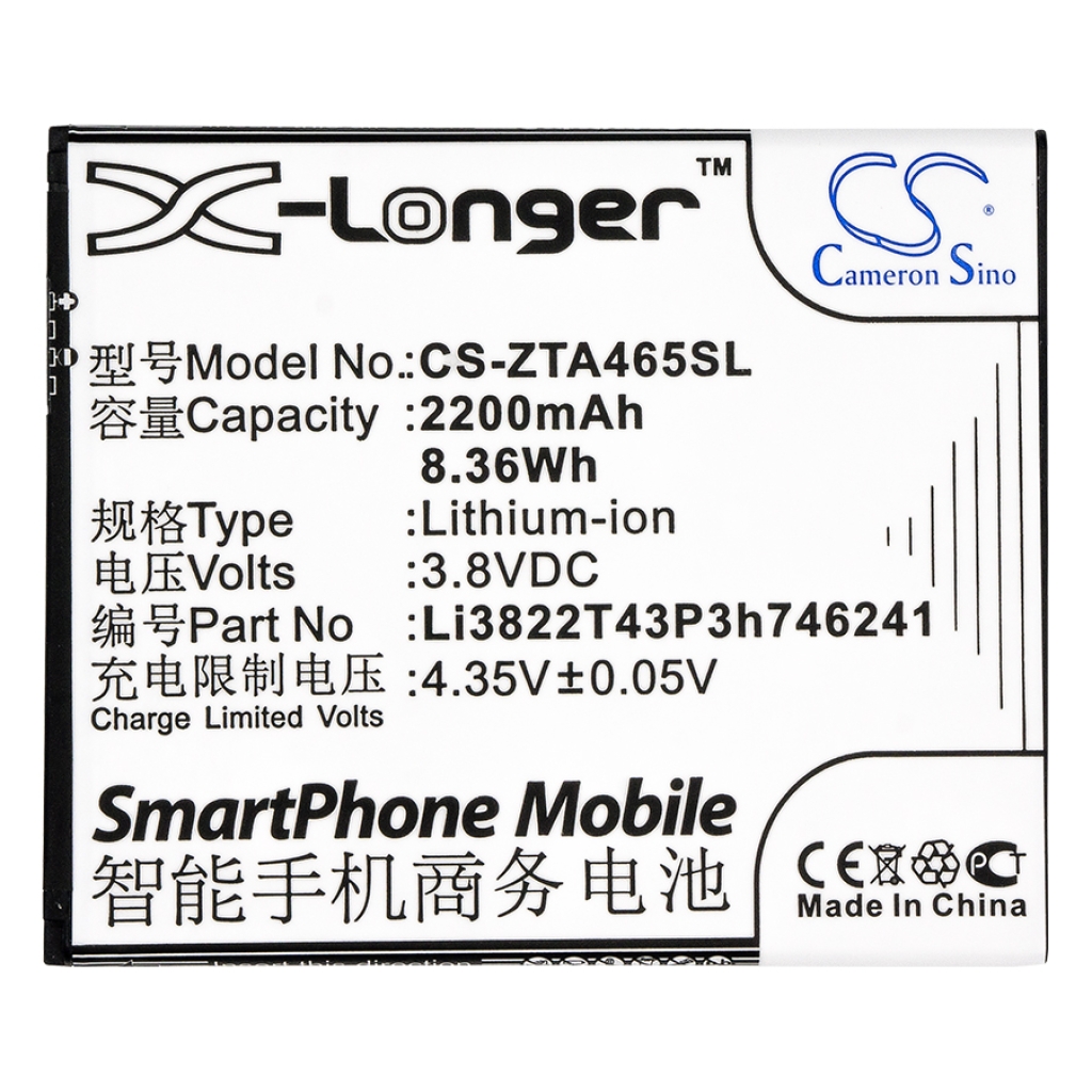 Batterij voor mobiele telefoon Telstra 4GX HD (CS-ZTA465SL)