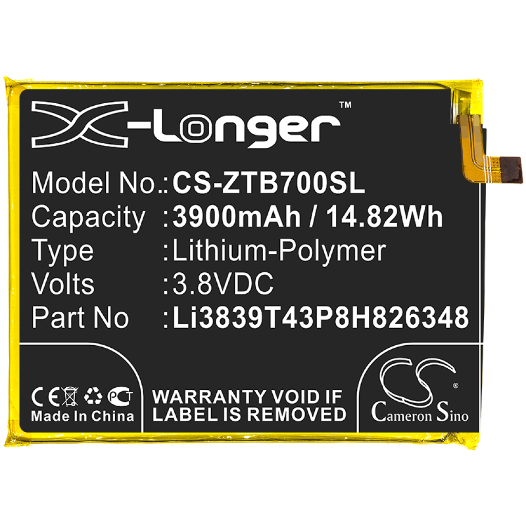 Batterijen Vervangt Li3839T43P8H826348