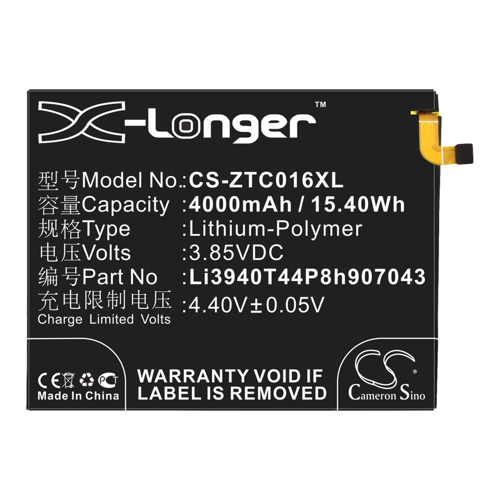 Batterijen Vervangt Li3940T44P8h907043