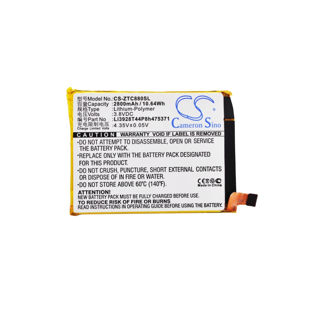 Batterijen Vervangt Li3928T44P8h475371