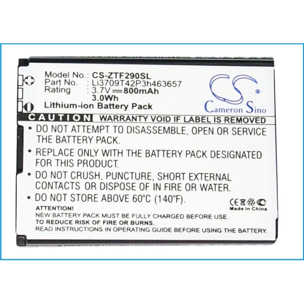 Batterijen Vervangt Li3708T42P3h463657