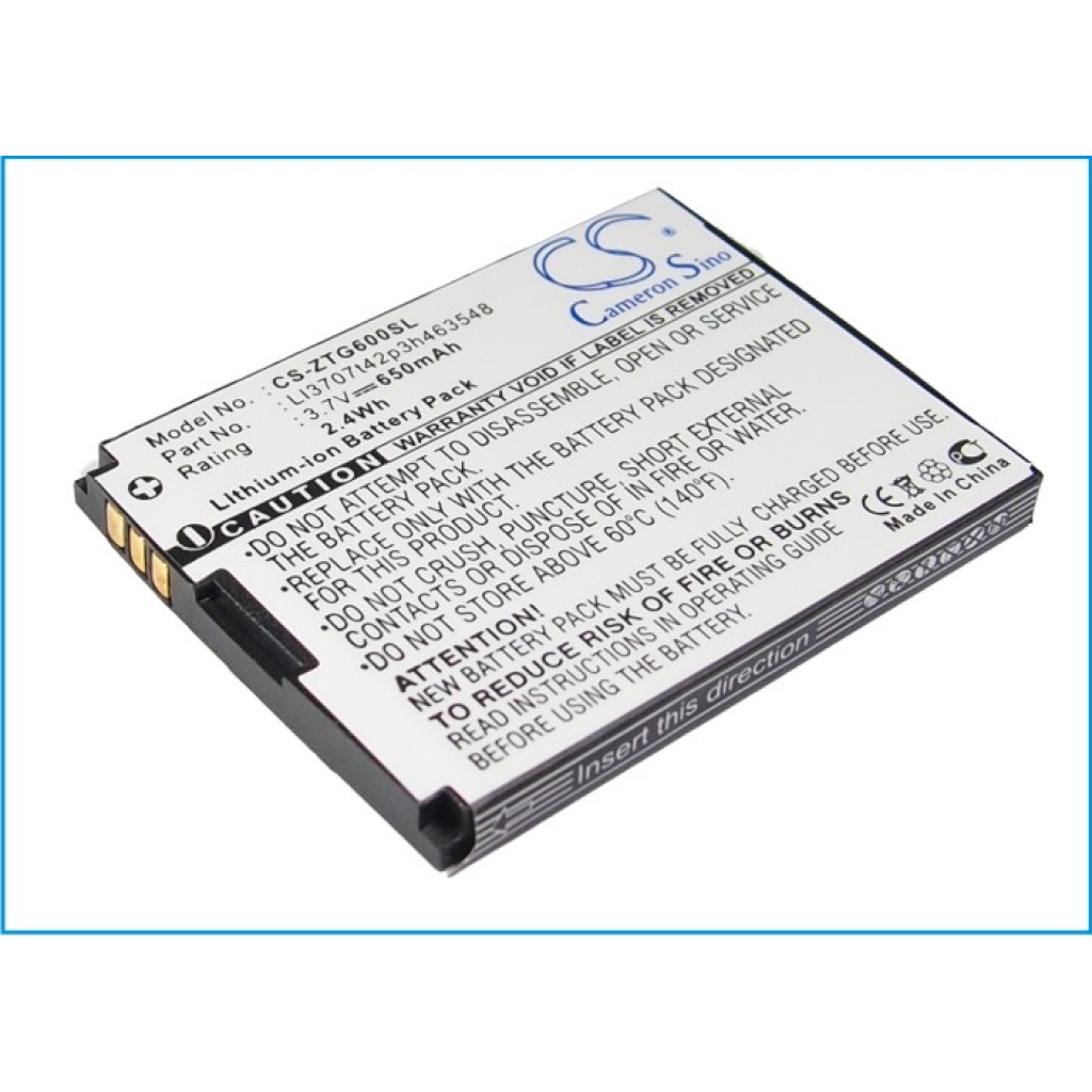 Batterijen Vervangt Li3704T42P3h463548