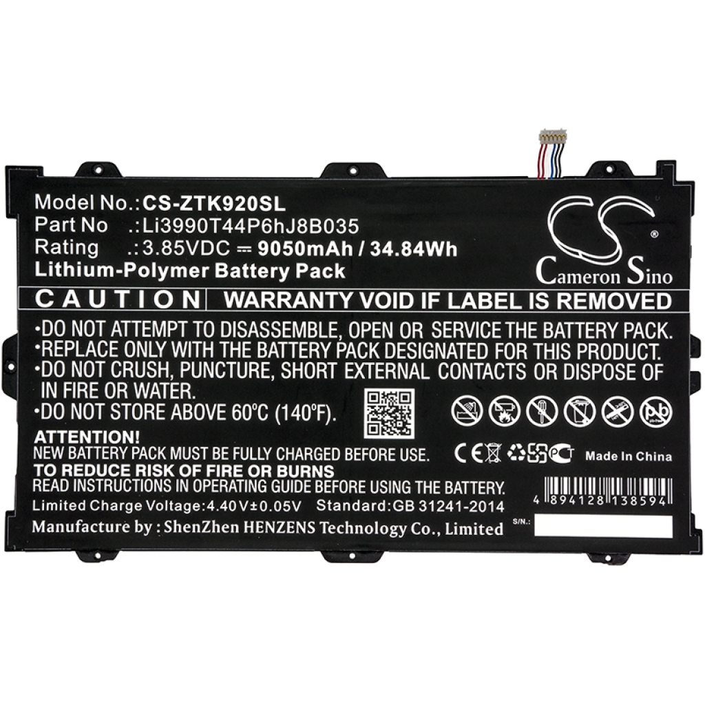 Batterijen Vervangt Li3990T44P6hJ8B035