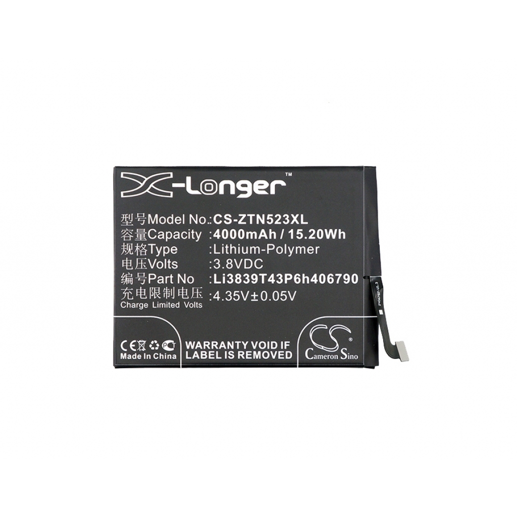 Batterijen Vervangt Li3839T43P6h406790