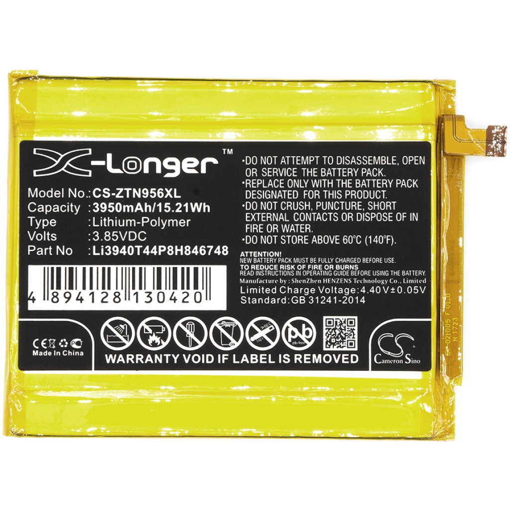 Batterijen Vervangt Li3940T44P8H846748