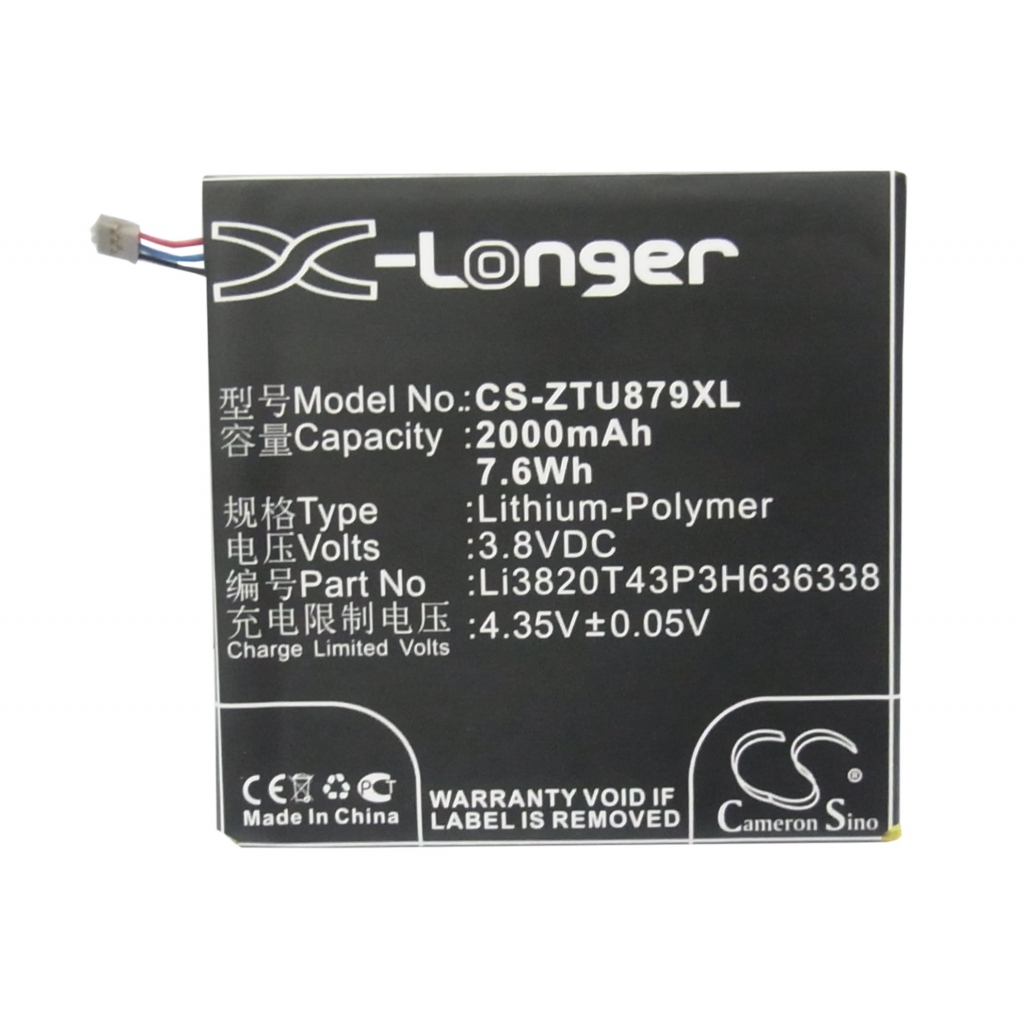 Batterijen Vervangt Li3820T43P3H636338