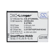 Compatibele batterijvervanging voor ZTE LI3720T42P3H816342,LI3823T43P3H816342