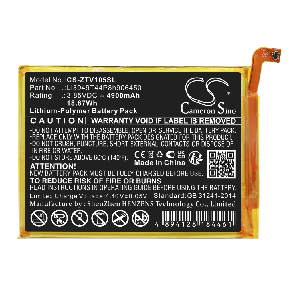 Batterijen Vervangt Li3949T44P8h906450