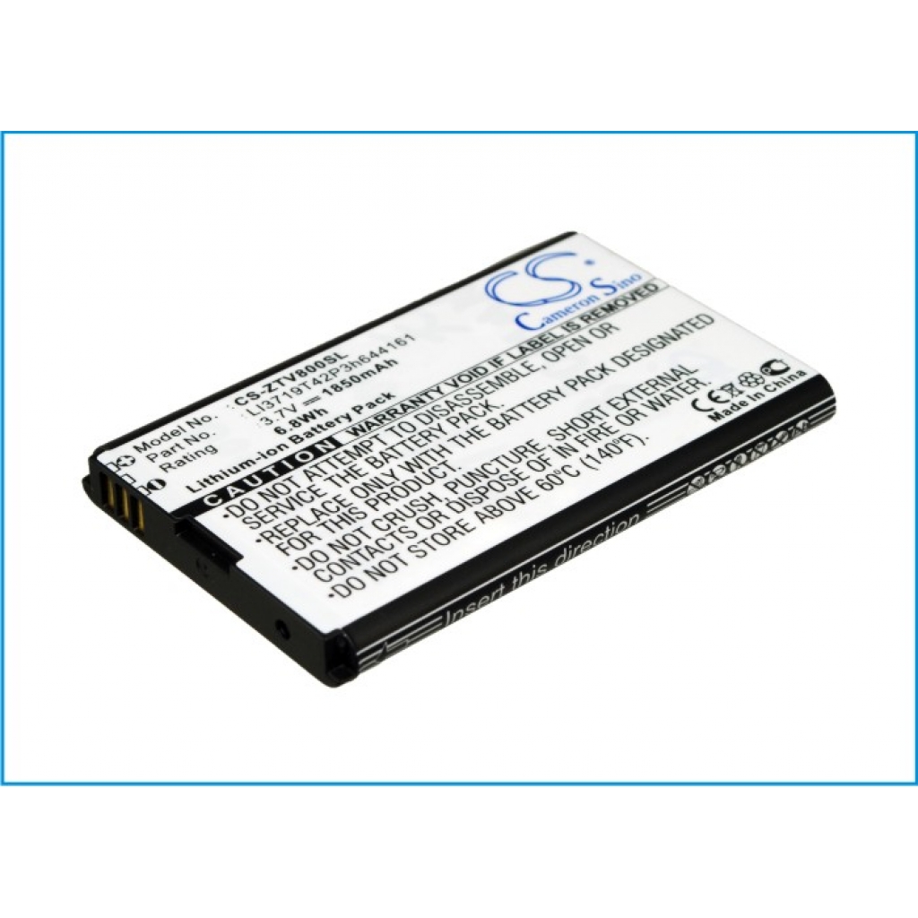 Batterijen Vervangt Li3717T42P3h644161