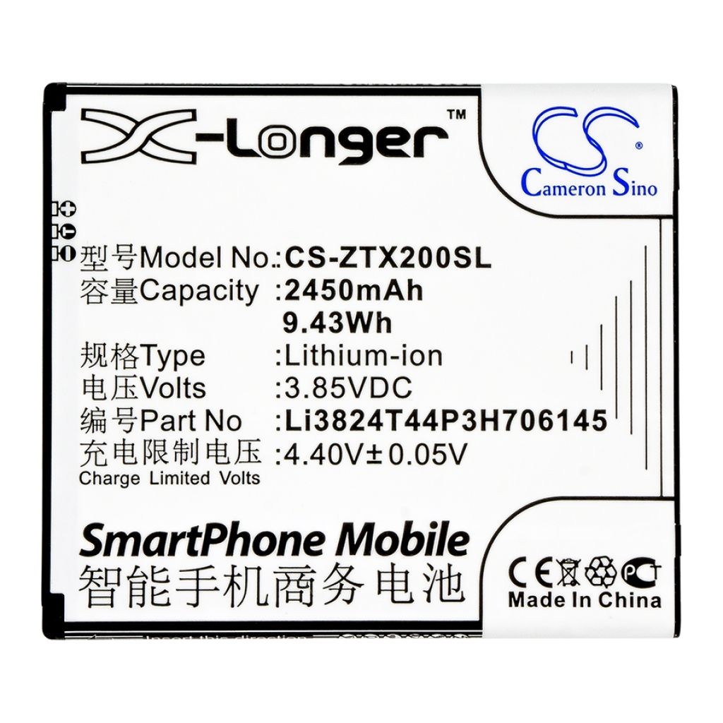 Batterijen Vervangt Li3824T44P3H706145