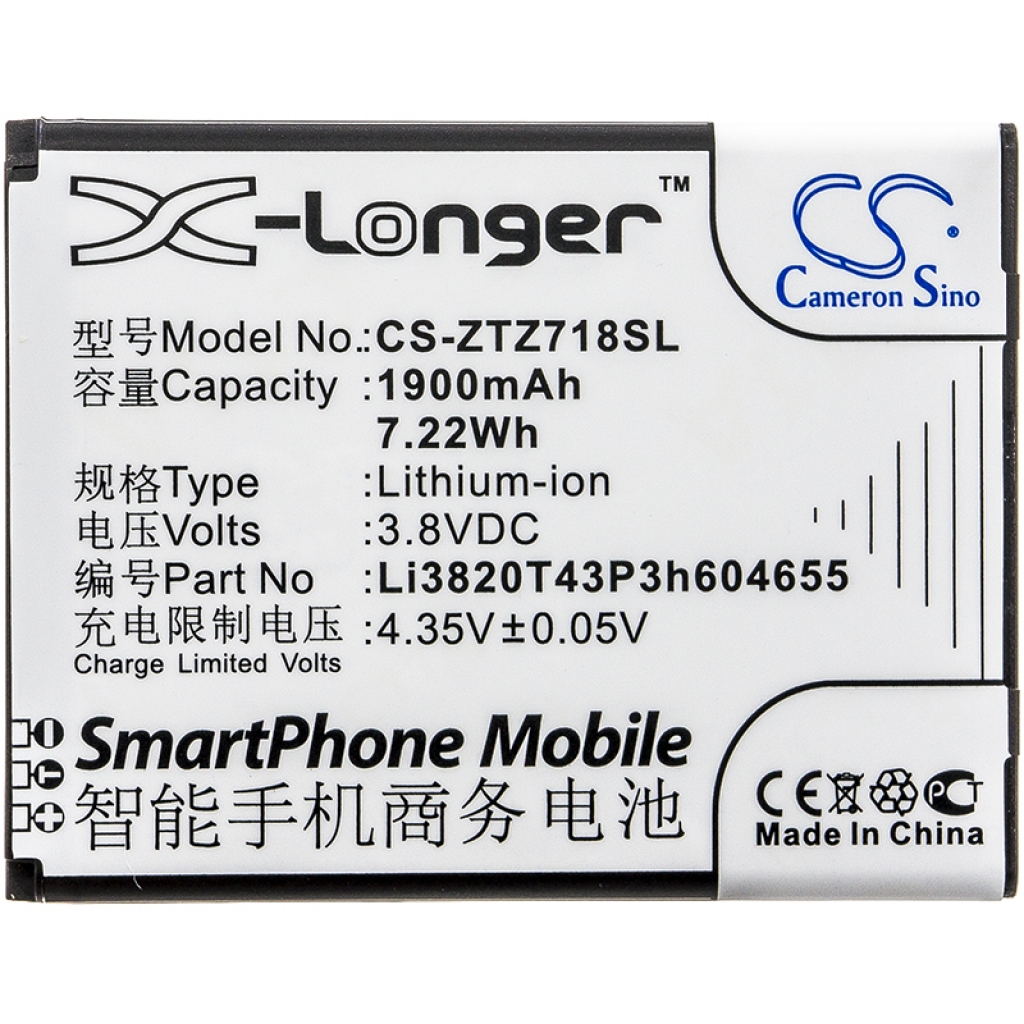 Batterij voor mobiele telefoon ZTE Jasper (CS-ZTZ718SL)